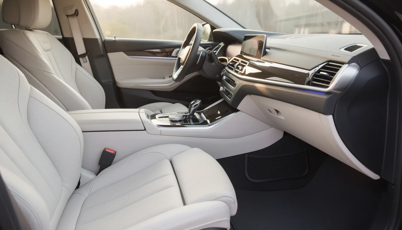 Spotless car interior after professional cleaning